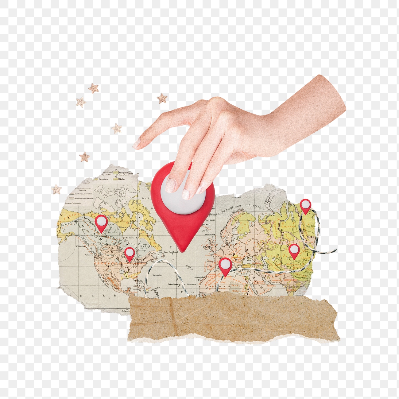 World map ripped paper png | Premium PNG - rawpixel