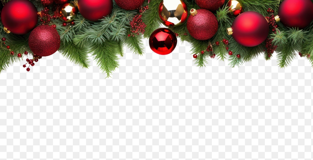 PNG Christmas bauble border, transparent | Premium PNG - rawpixel