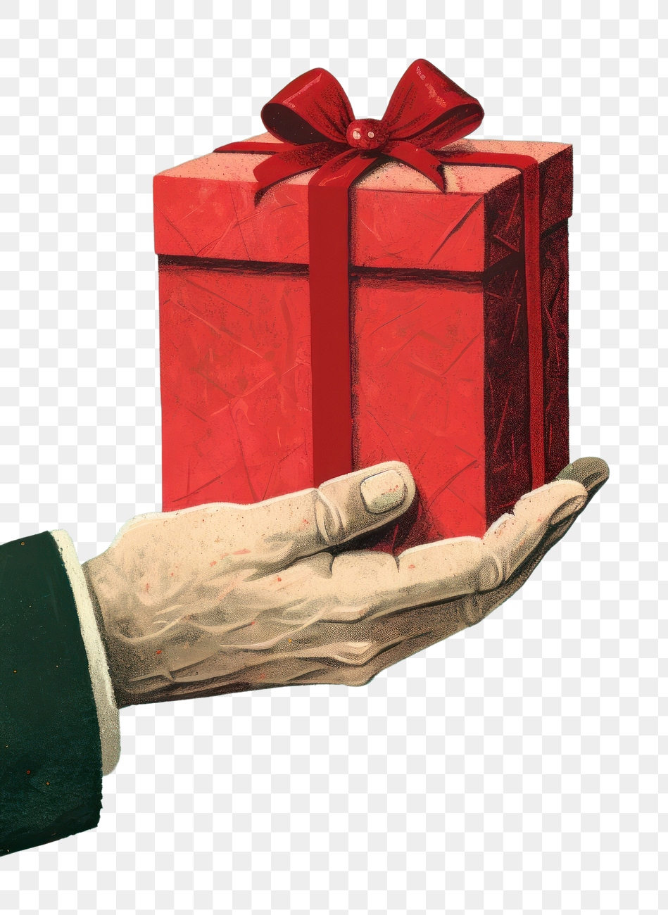 PNG Santa cluas holding gift | Free PNG - rawpixel