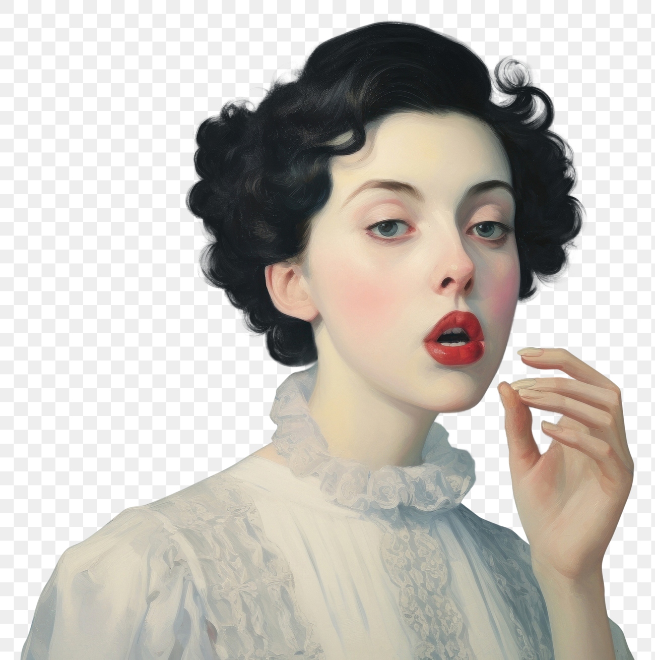 PNG Lipstick painting portrait adult | Premium PNG - rawpixel