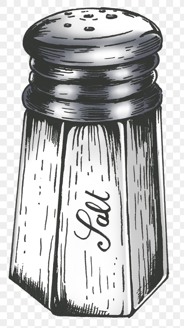 Black and white png salt | Free PNG Sticker - rawpixel