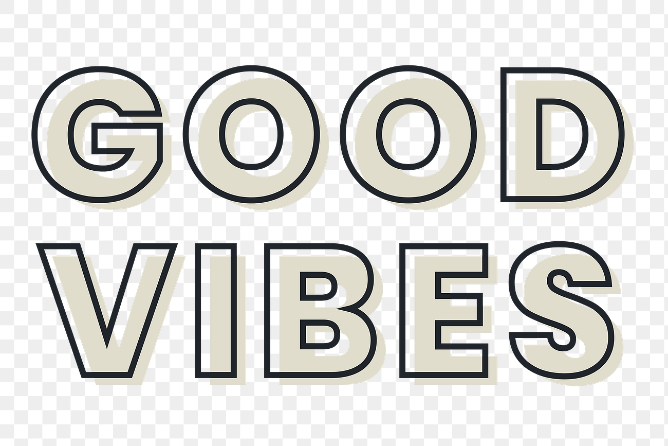 Good vibes typography design element | Free PNG Sticker - rawpixel