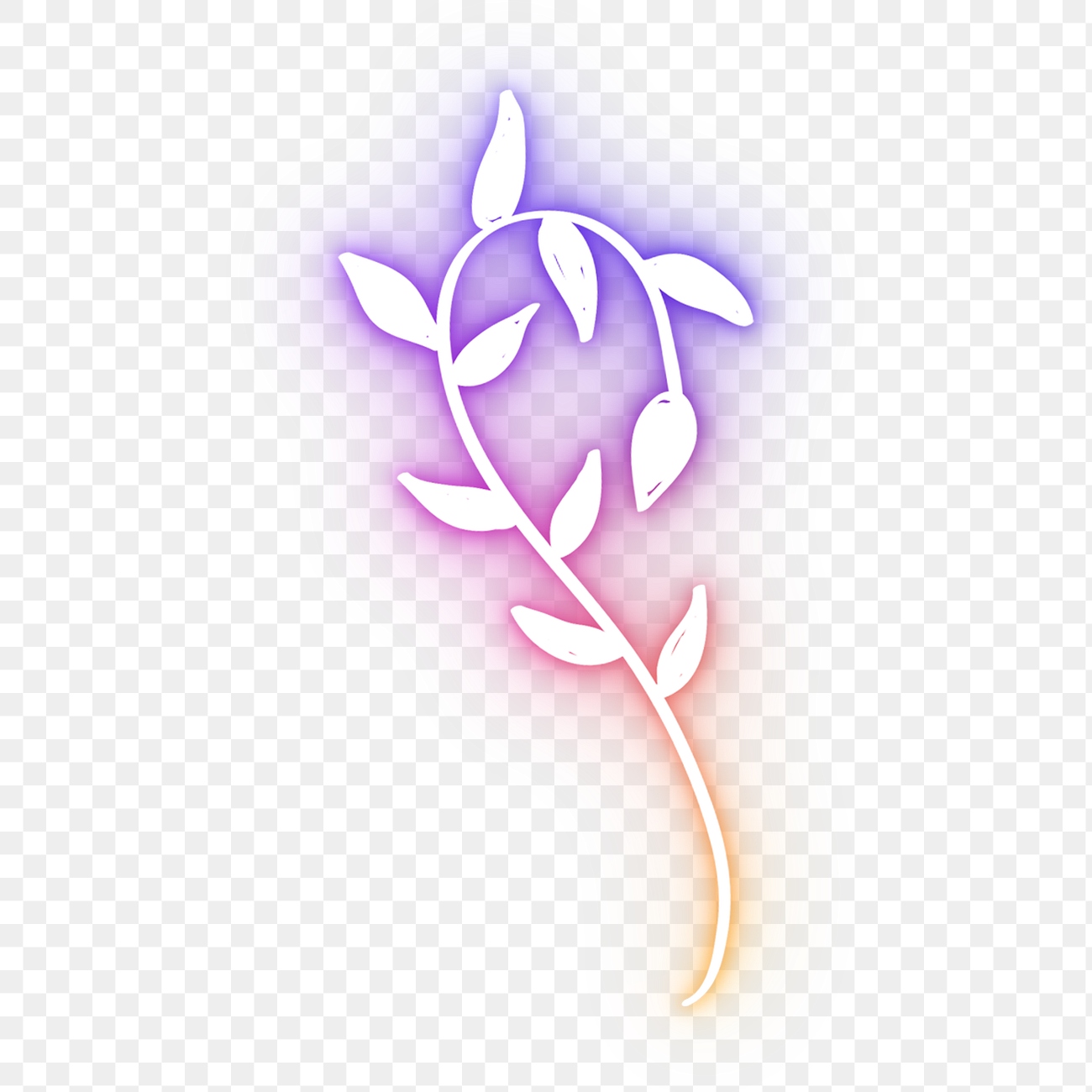 Png neon purple leaf glowing | Premium PNG Sticker - rawpixel