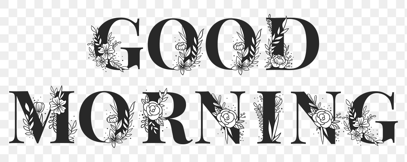 feminine font good morning png text free transparent png 2517908 feminine font good morning png text