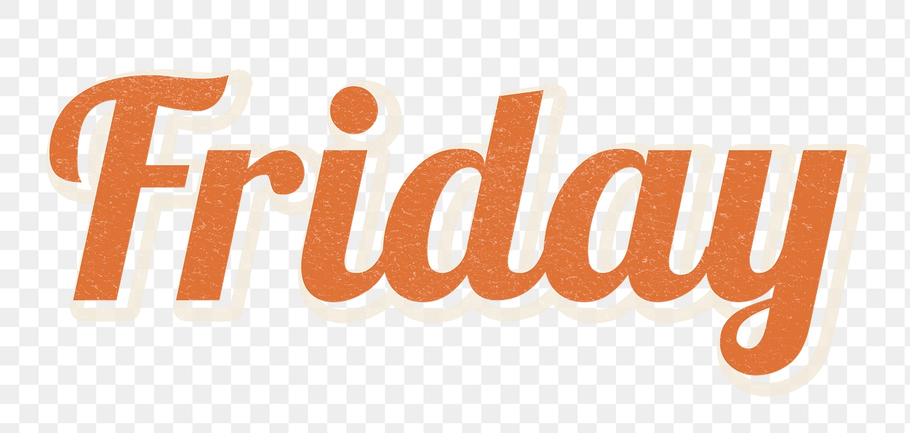 Retro word Friday typography design element Free stock illustration