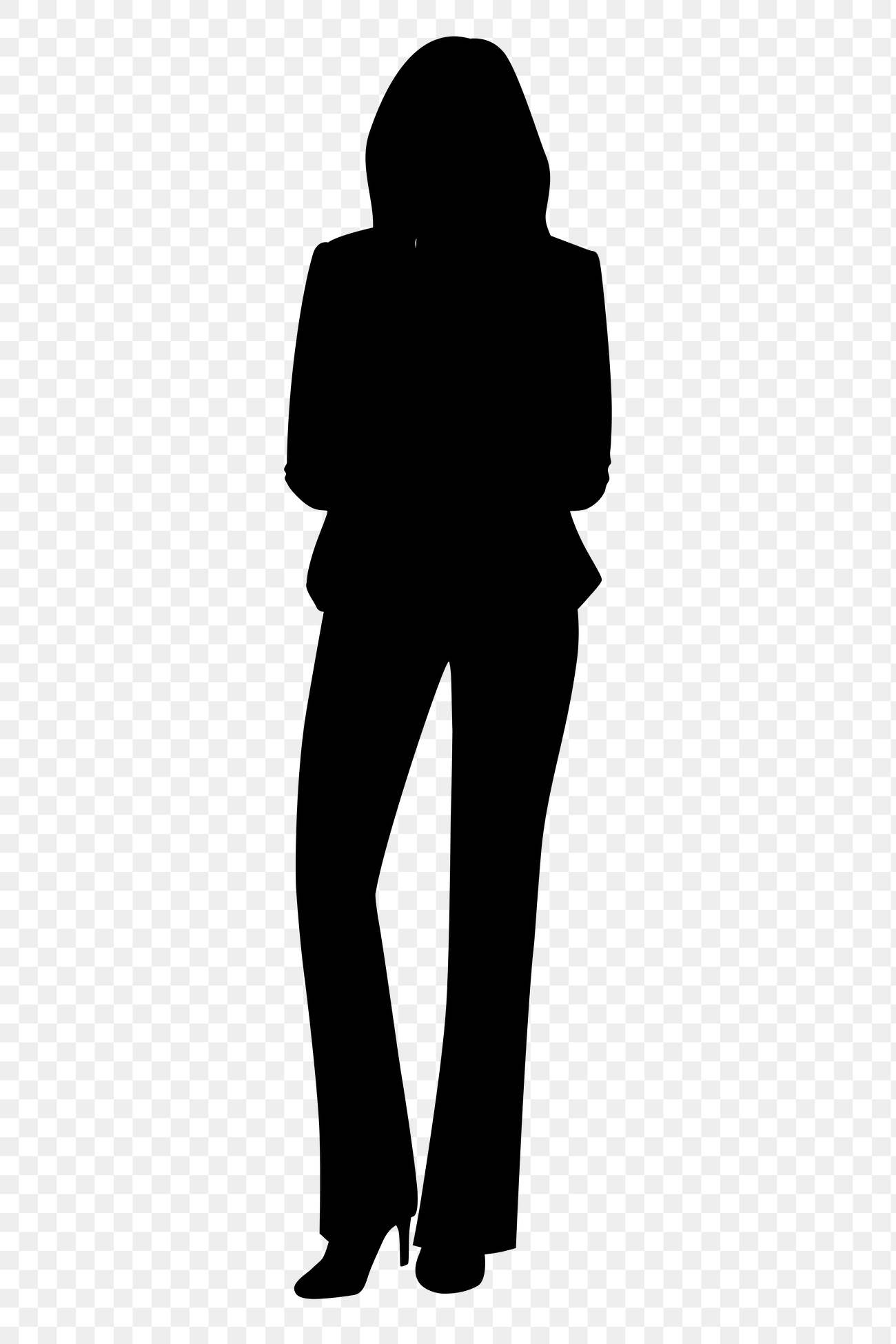 Businesswoman wearing suit png silhouette, | Free PNG - rawpixel