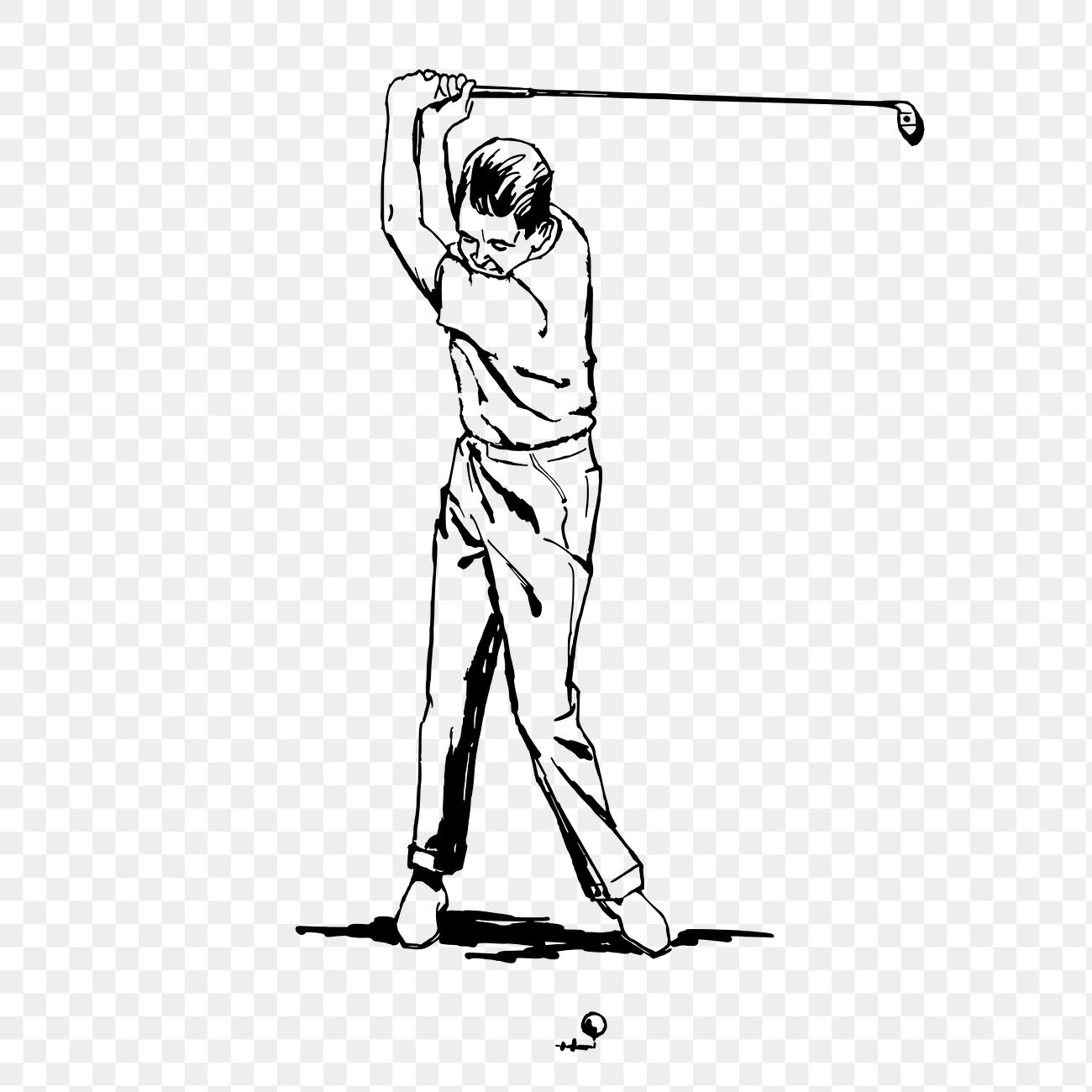 Male golfer png sticker, sport | Free PNG - rawpixel