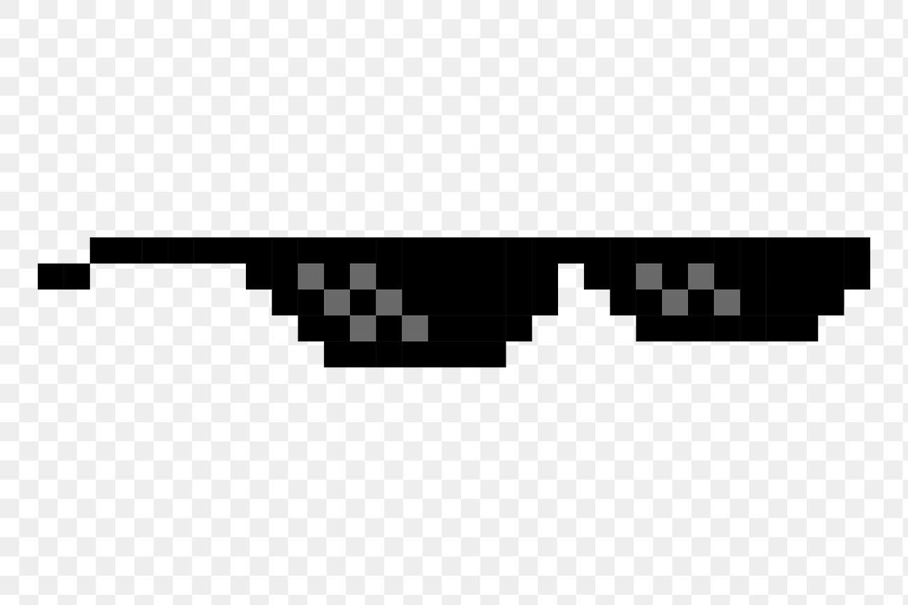 8bit sunglasses png sticker object | Free PNG - rawpixel