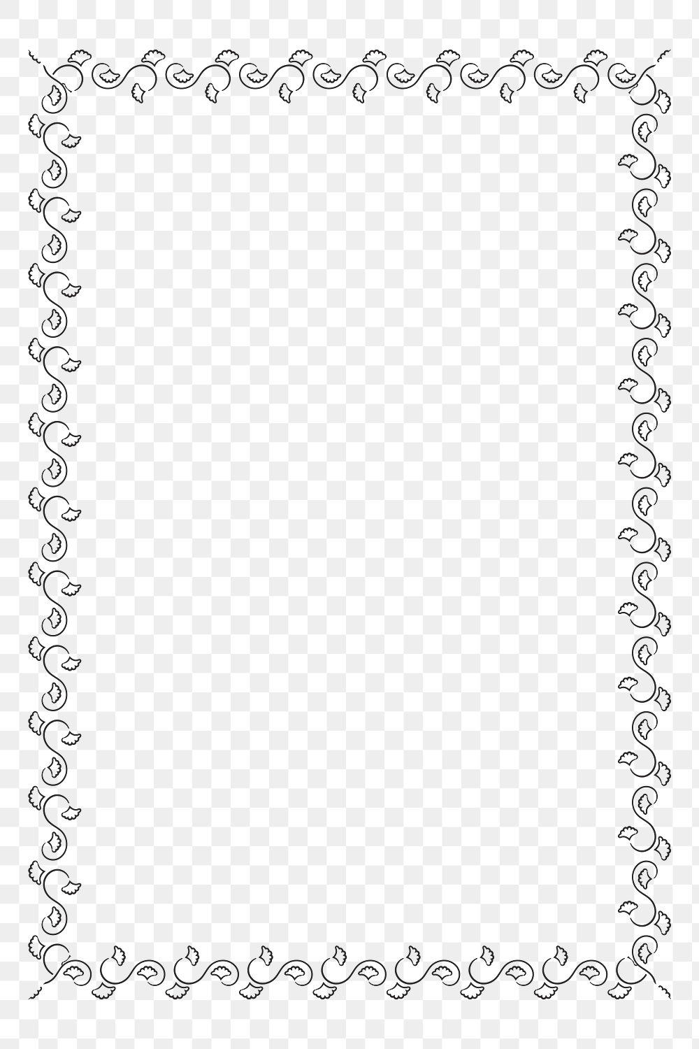 Vintage ornamental patterned decorative frame | Free PNG - rawpixel