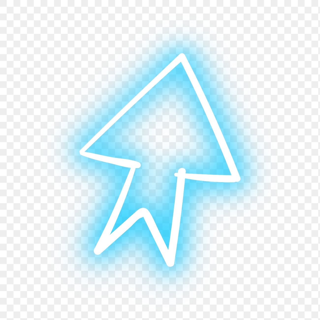 Neon blue straight arrow sign | Premium PNG Sticker - rawpixel