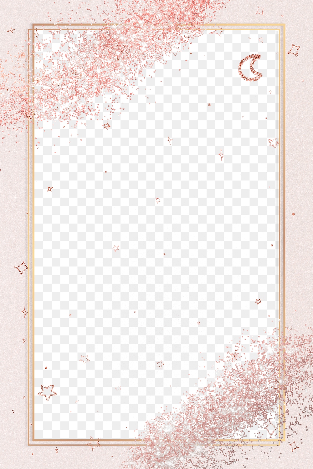 Glitter frame png pink sparkly | Premium PNG - rawpixel