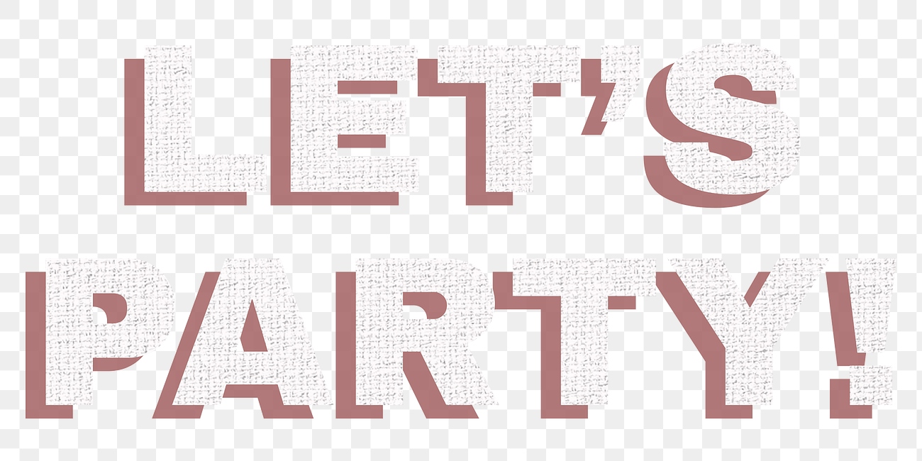 Text let’s party png typography | Free PNG Sticker - rawpixel