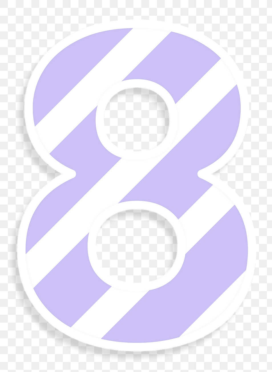 Number 8 font colorful graphic Free PNG Sticker rawpixel
