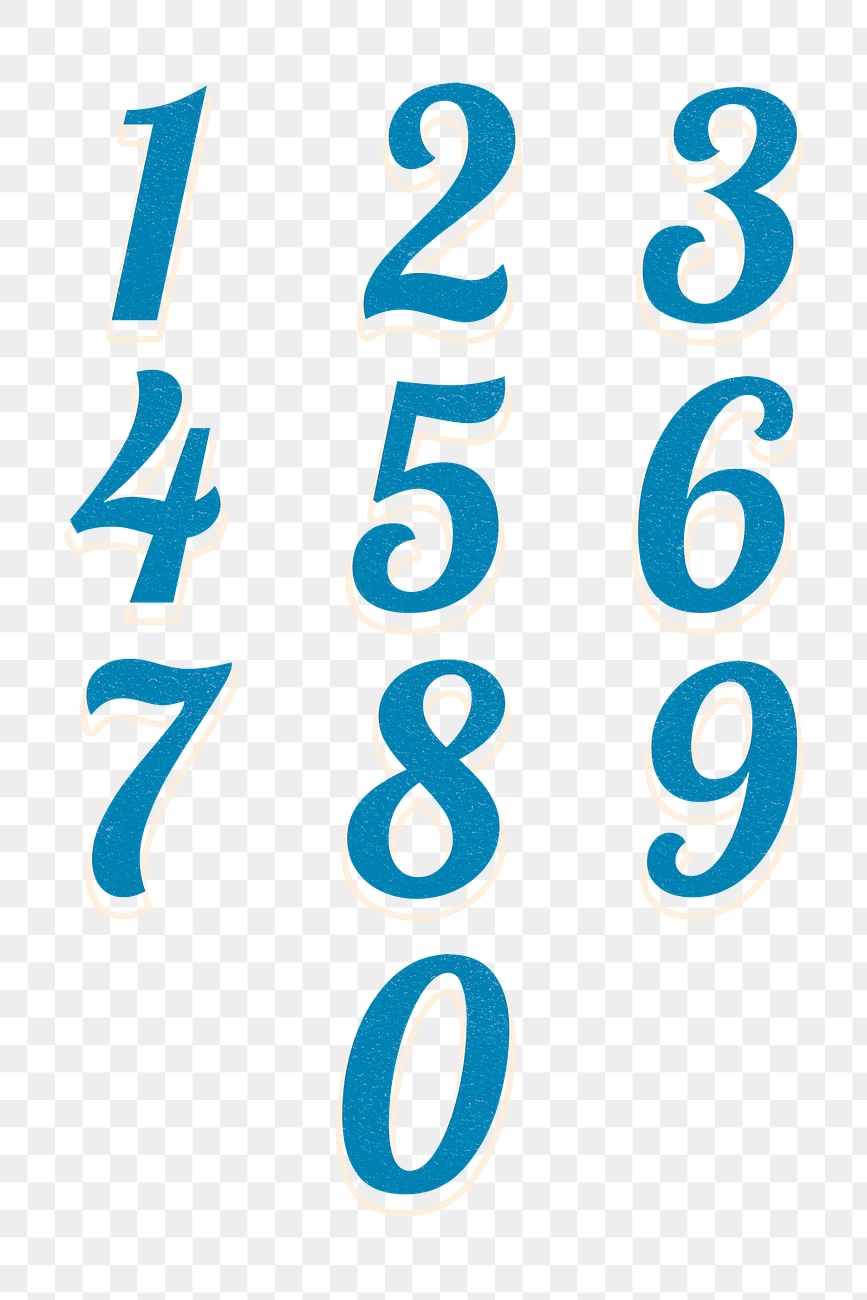 Png 123 numbers vintage bold | Premium PNG - rawpixel