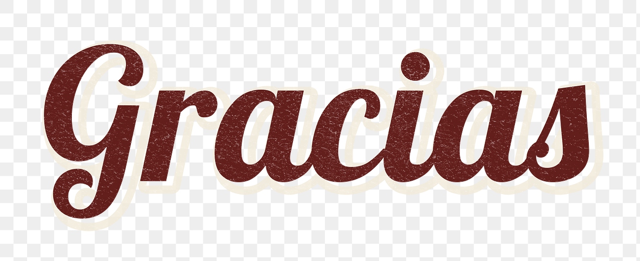Retro word gracias typography design | Free PNG Sticker - rawpixel