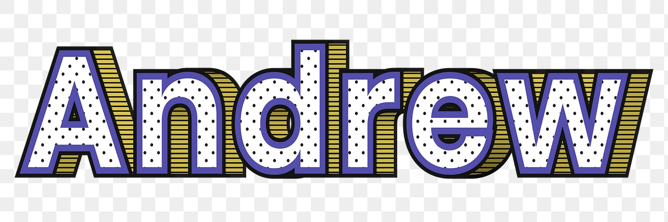 Male name Andrew typography word | Free PNG Sticker - rawpixel