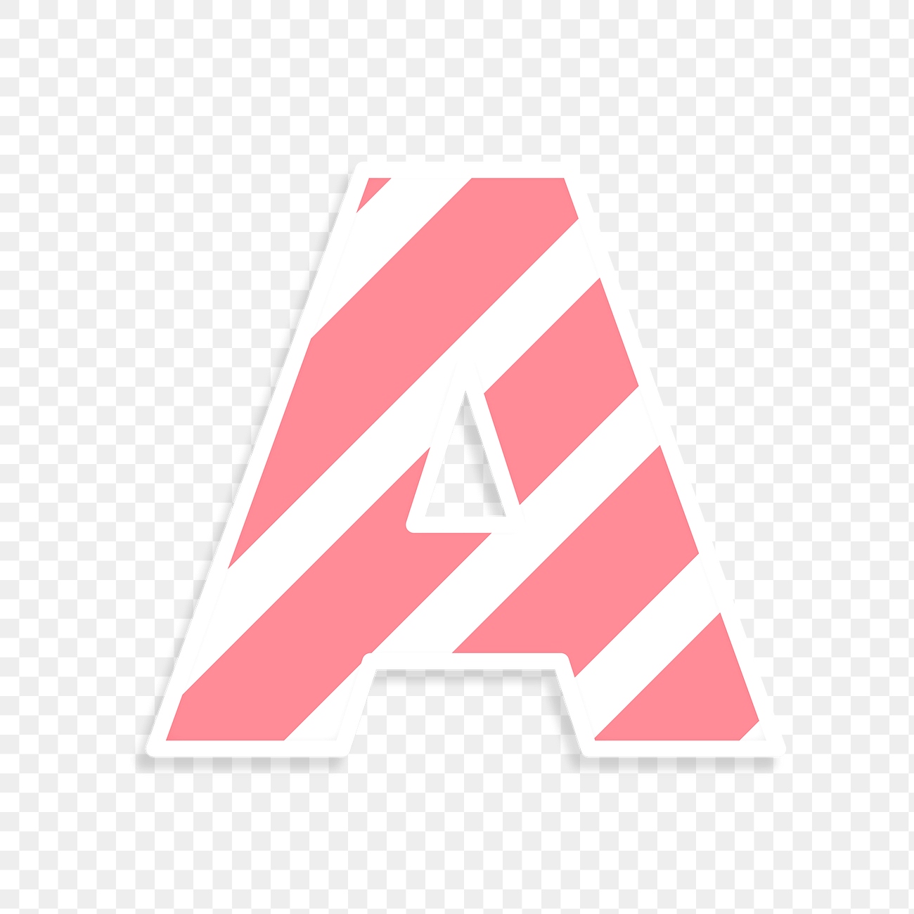 Png letter a striped font | Premium PNG Sticker - rawpixel