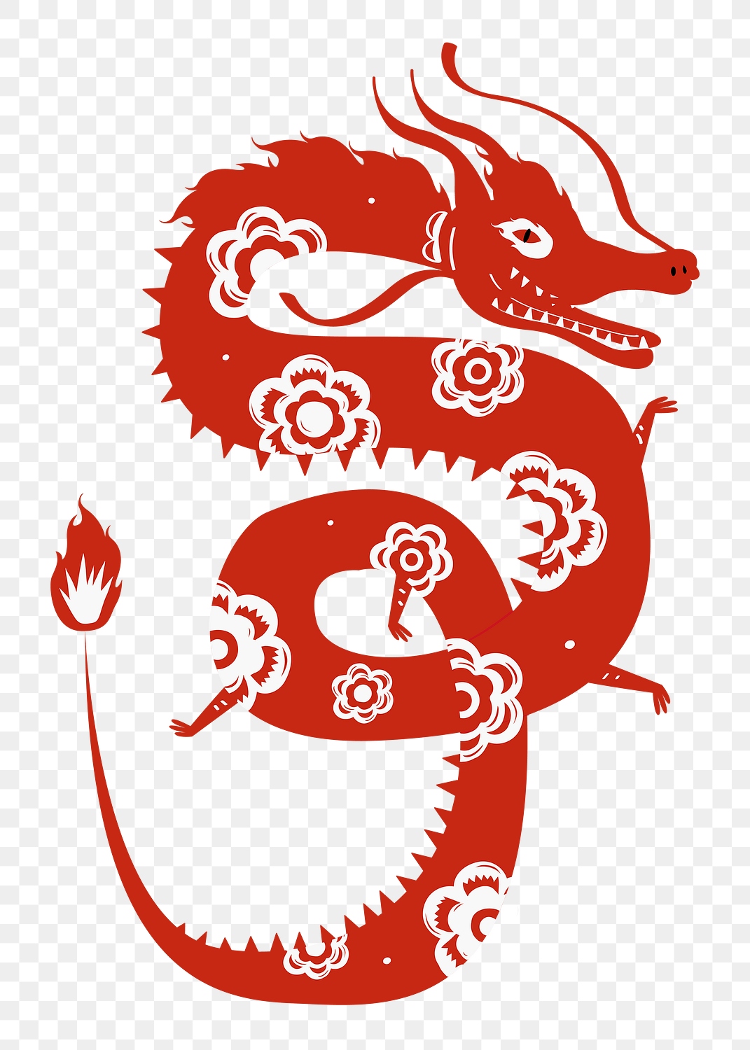 Dragon classic red png Chinese | Premium PNG Sticker - rawpixel