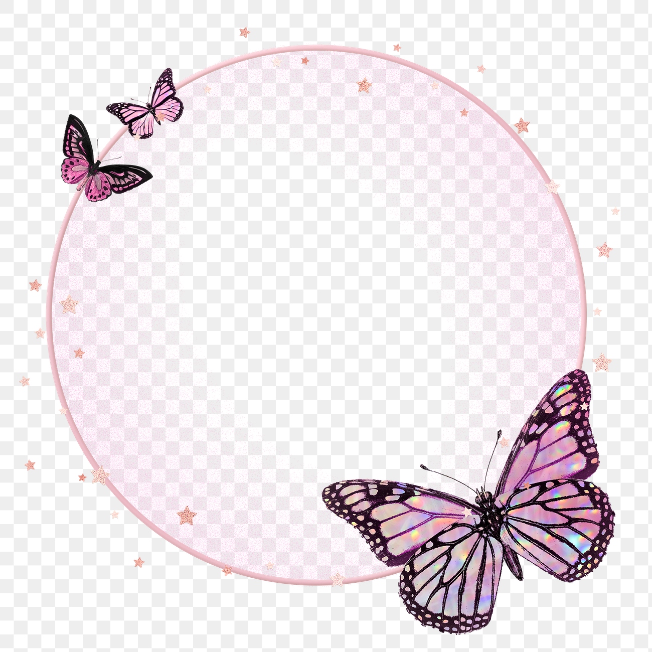 Png frame pink Monarch butterfly | Premium PNG - rawpixel