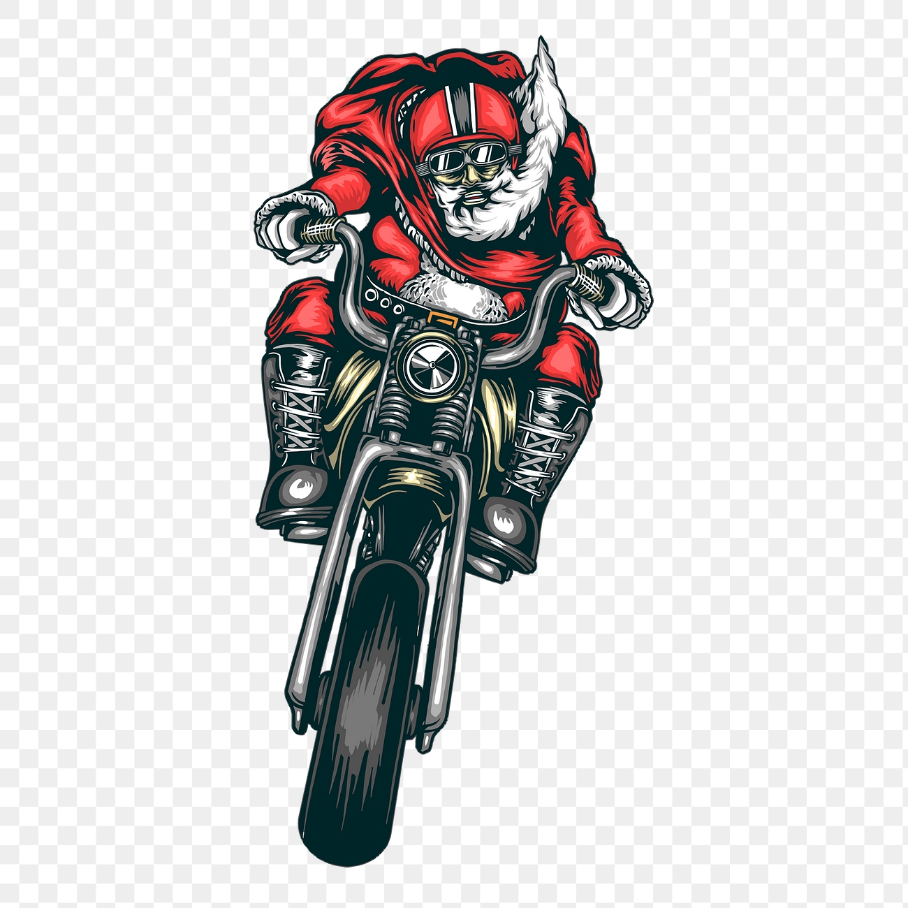 Png Santa riding bike sticker, | Free PNG - rawpixel