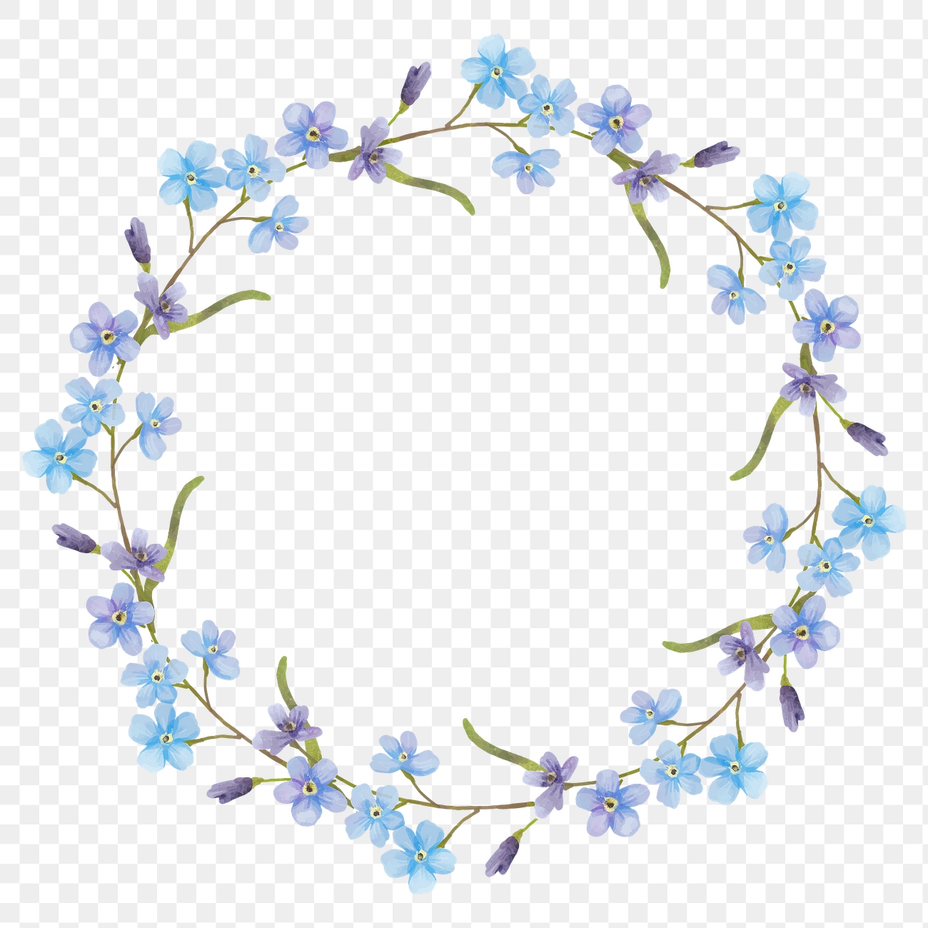 Blooming floral wreath png sticker | Premium PNG - rawpixel