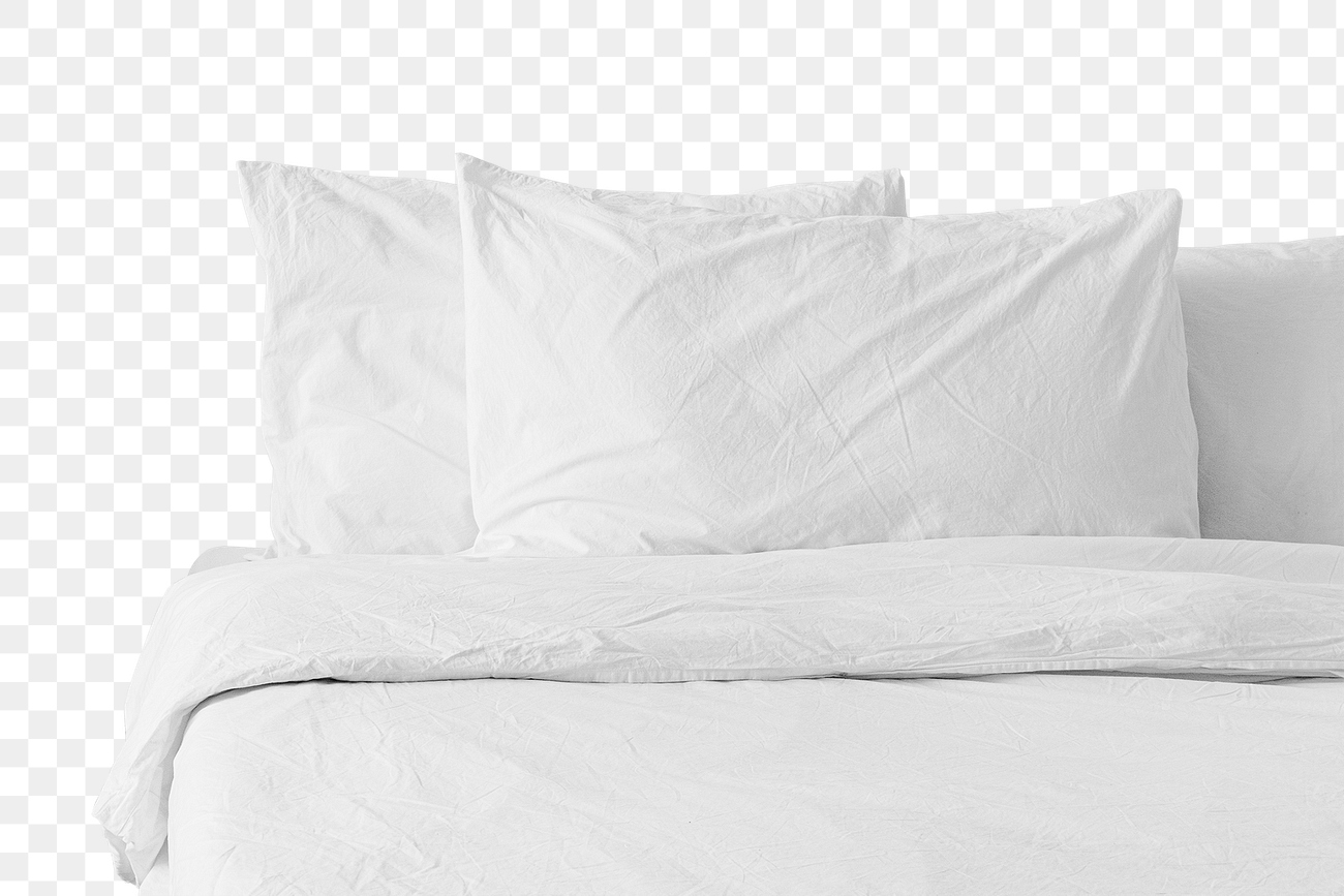 Off white bed linen mockup Premium PNG rawpixel