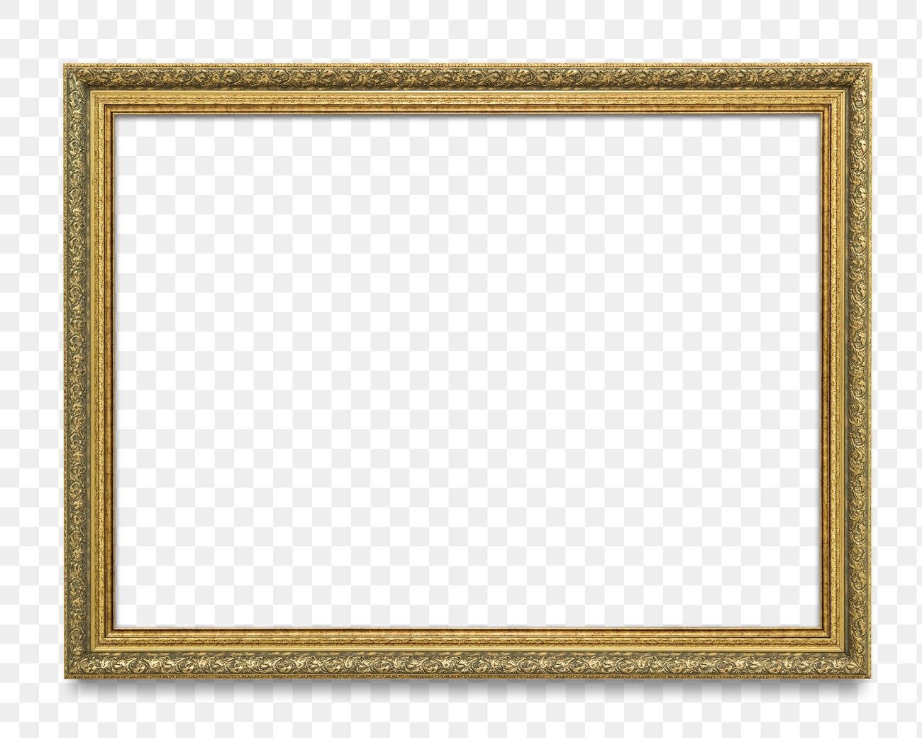 Gold picture frame transparent png | Premium PNG - rawpixel