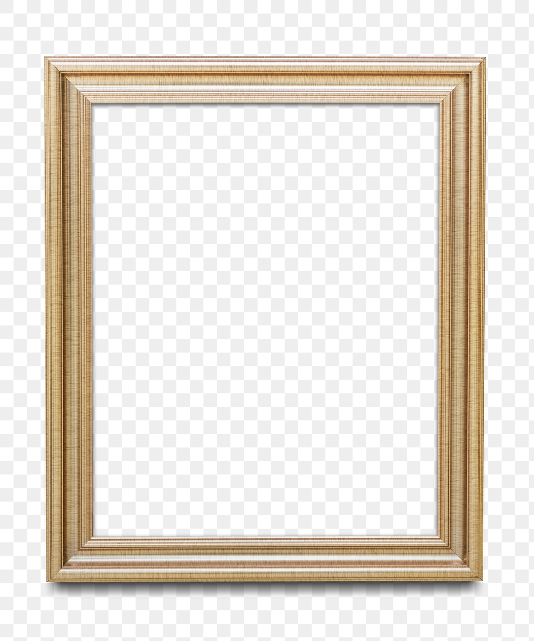 Wooden Picture Frame Mockup Transparent 