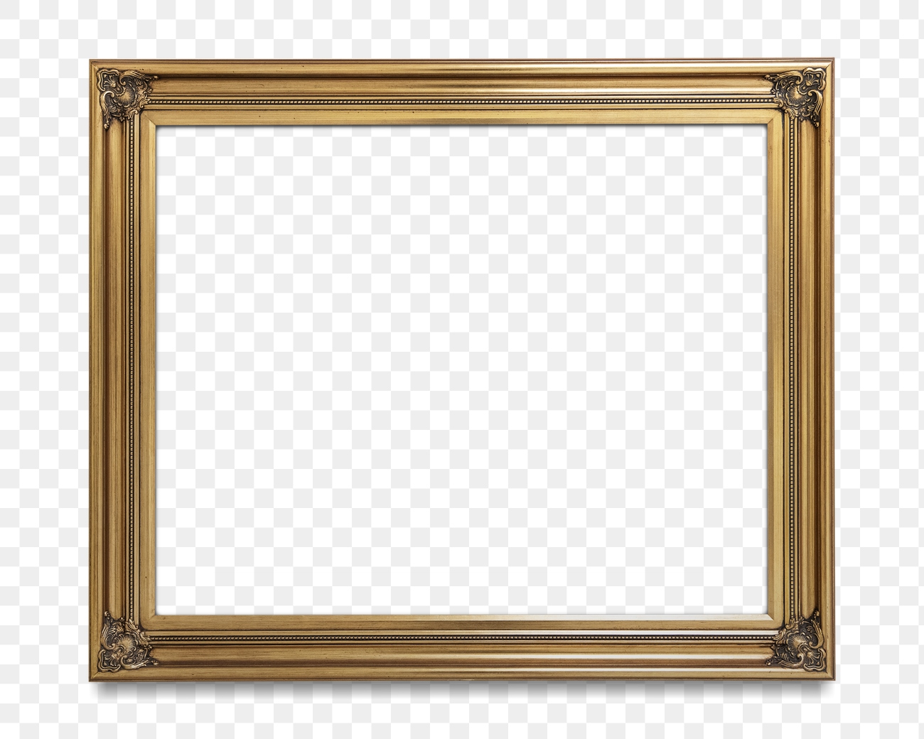 Gold picture frame mockup transparent | Premium PNG - rawpixel