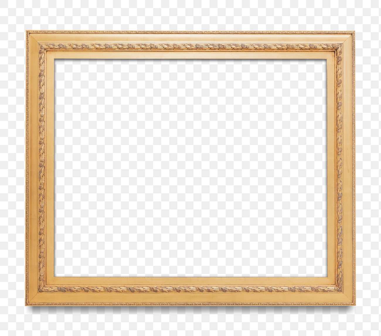 Gold picture frame transparent png | Premium PNG - rawpixel