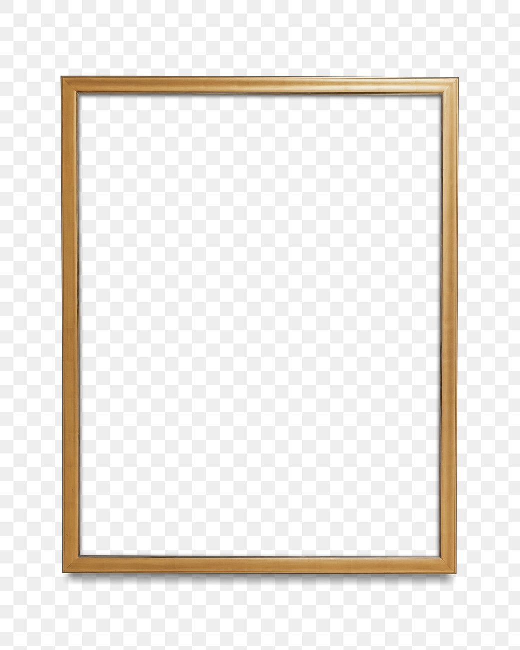 Wooden Picture Frame Mockup Transparent 