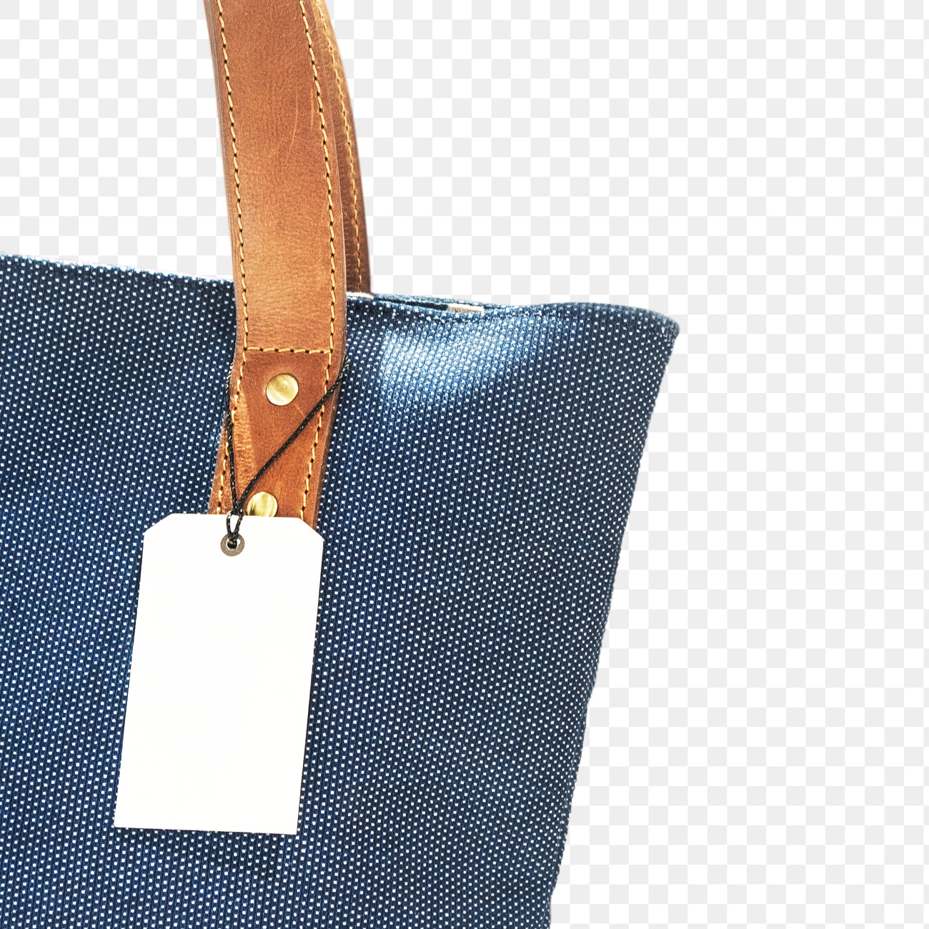 A handbag with branding tag | Free PNG Sticker - rawpixel