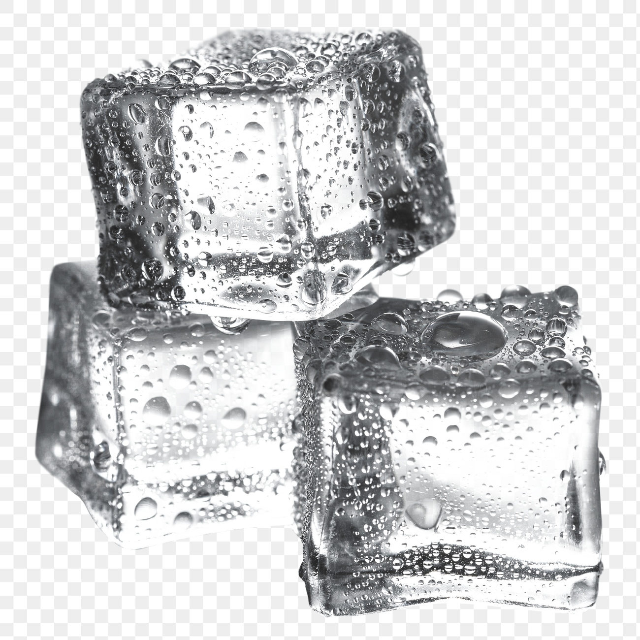 Ice cubes macro shot design | Premium PNG Sticker - rawpixel