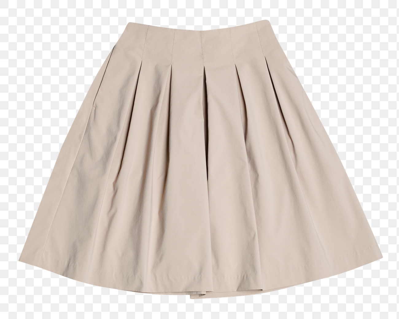 Png beige flared skirt women’s | Premium PNG Sticker - rawpixel