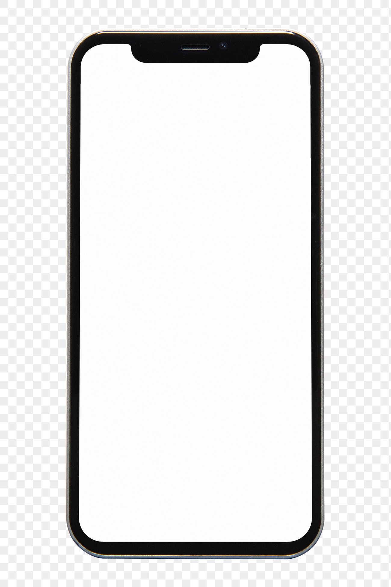 Smartphone White Screen Mockup Png 