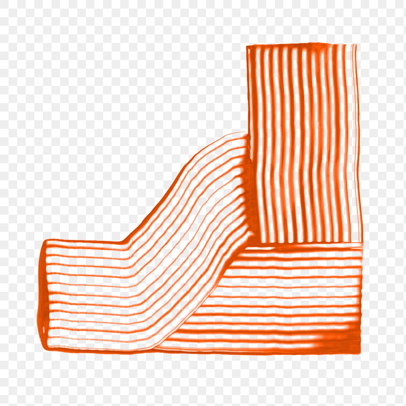 Orange tone comb painting texture | Premium PNG Sticker - rawpixel