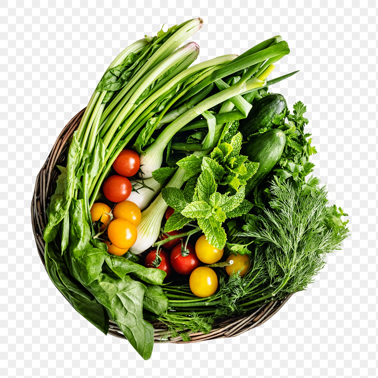 Vegetables basket png transparent background | Premium PNG Sticker ...