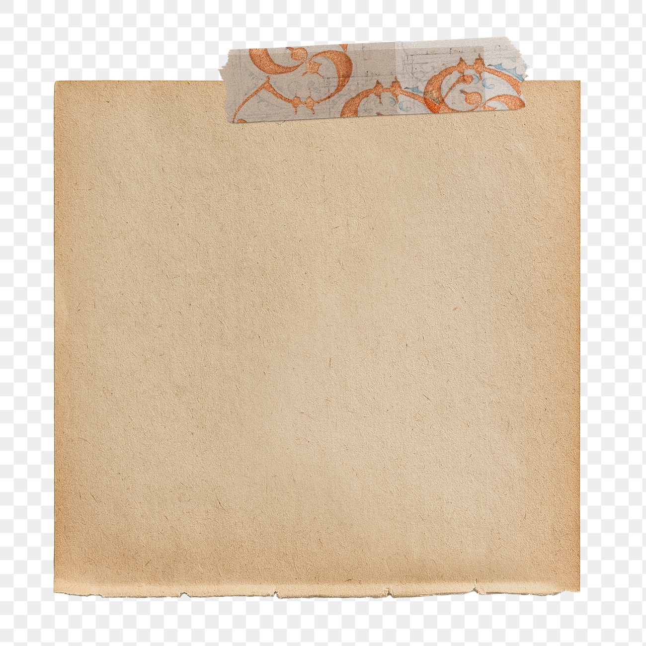 Vintage Note Png Paper, Brown 