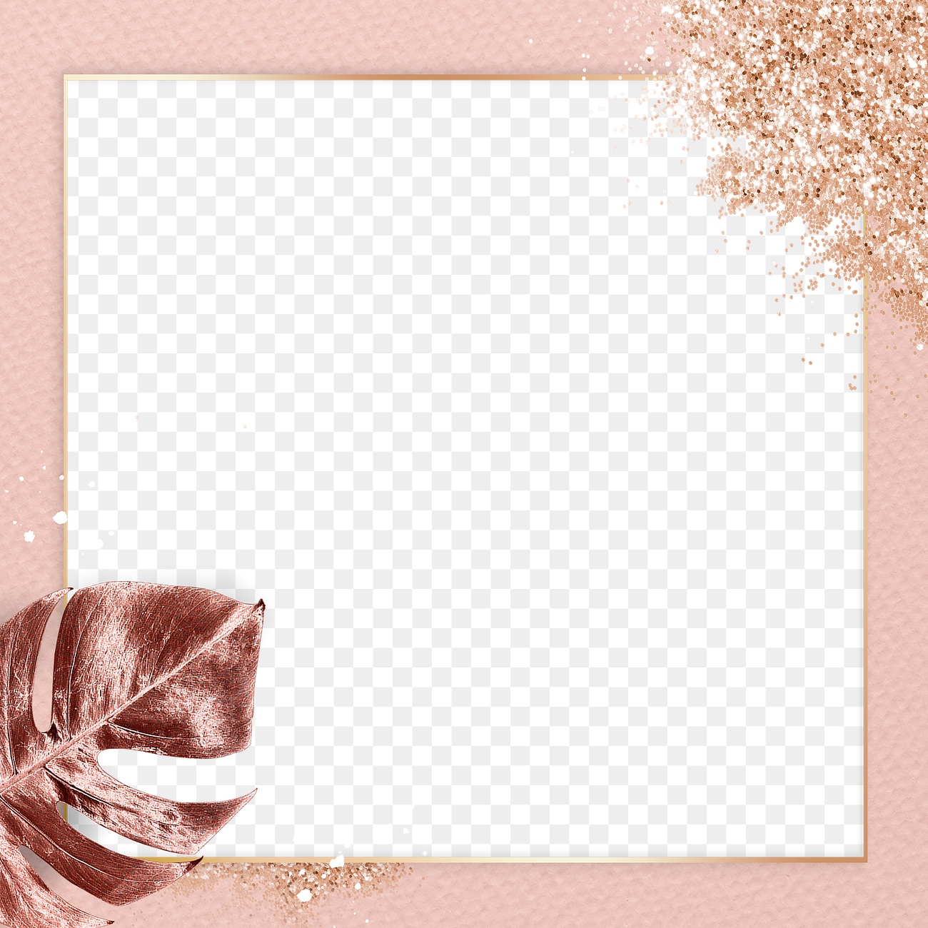 Leaf frame png with luxury | Free PNG - rawpixel