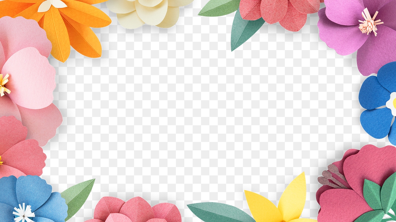 Colorful And Tropical Floral Frame Premium PNG Rawpixel