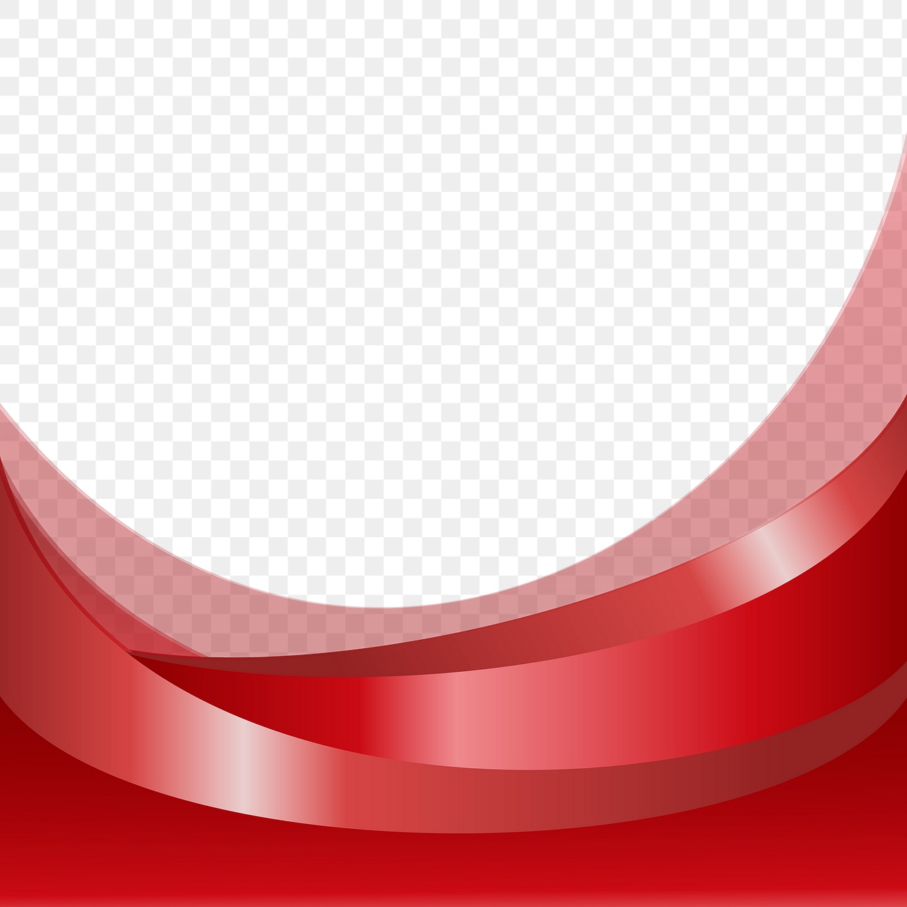 Red Curved Border Design Element 