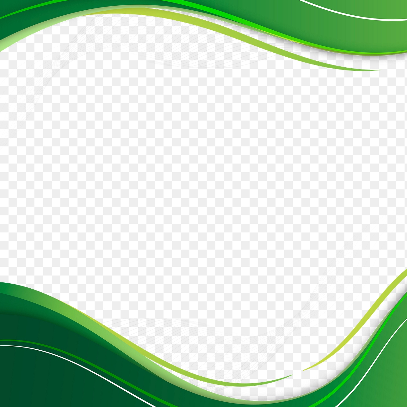 Green curve frame template design | Premium PNG - rawpixel