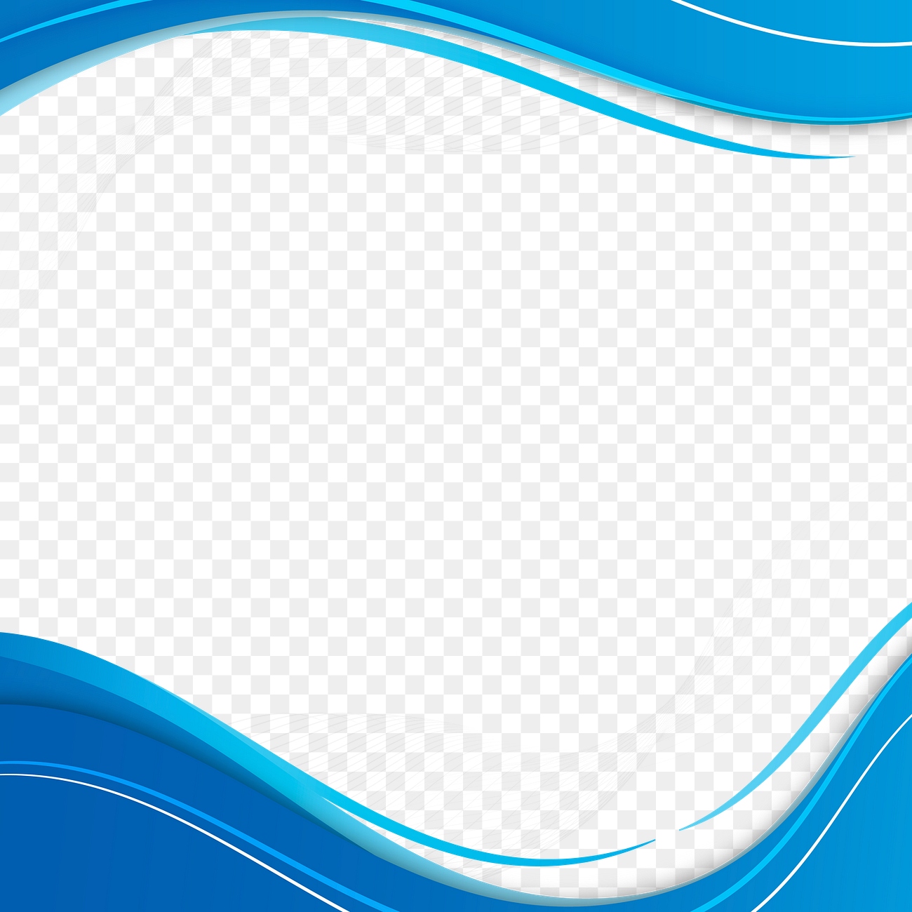 Blue curve frame template design | Premium PNG - rawpixel