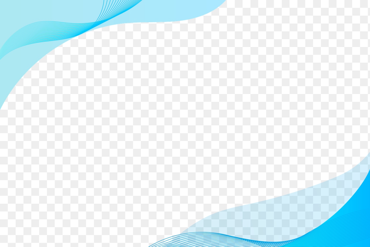 Cerulean blue curve frame template | Premium PNG - rawpixel