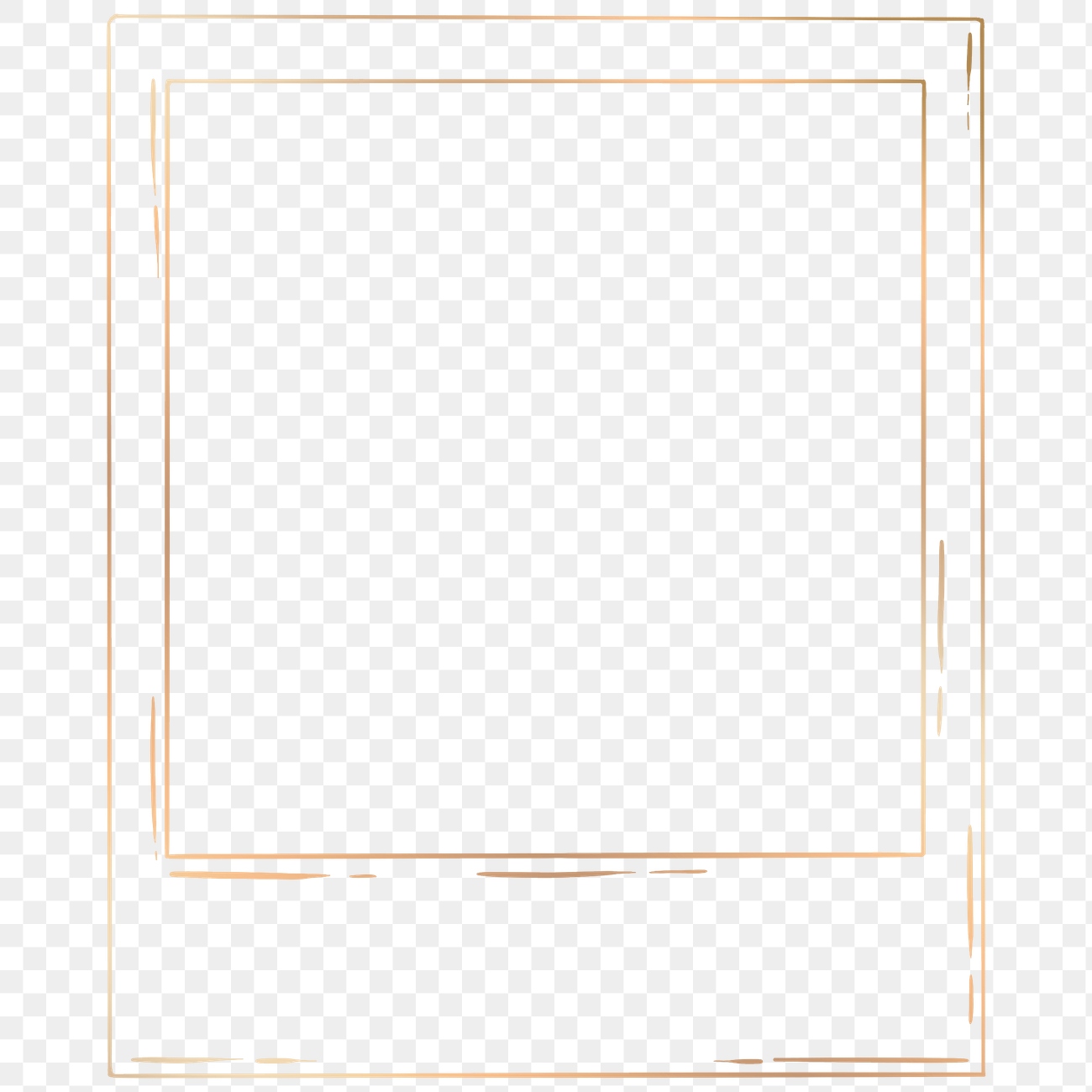 Golden instant photo frame sticker | Premium PNG - rawpixel