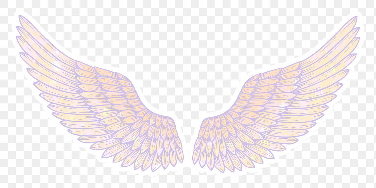 Creamy angel wings sticker overlay | Premium PNG Sticker - rawpixel