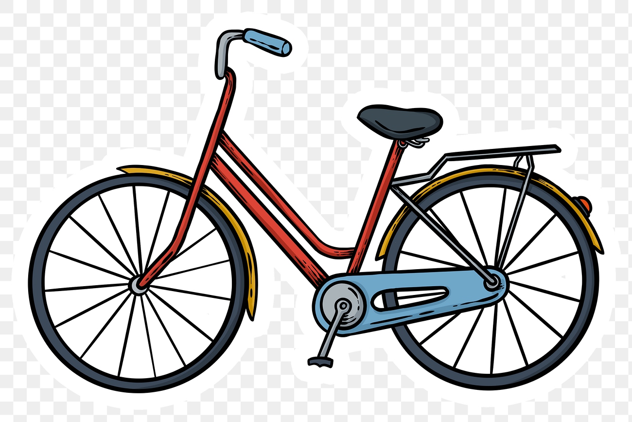 Retro bike sticker design element | Premium PNG Sticker - rawpixel