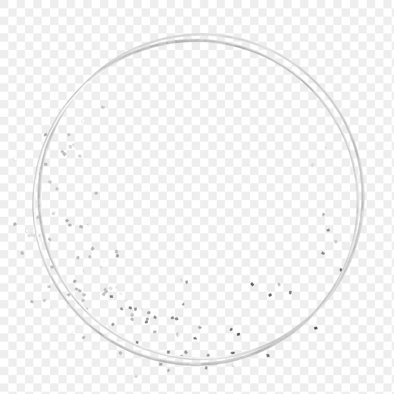 Silver glittery round frame design | Premium PNG - rawpixel