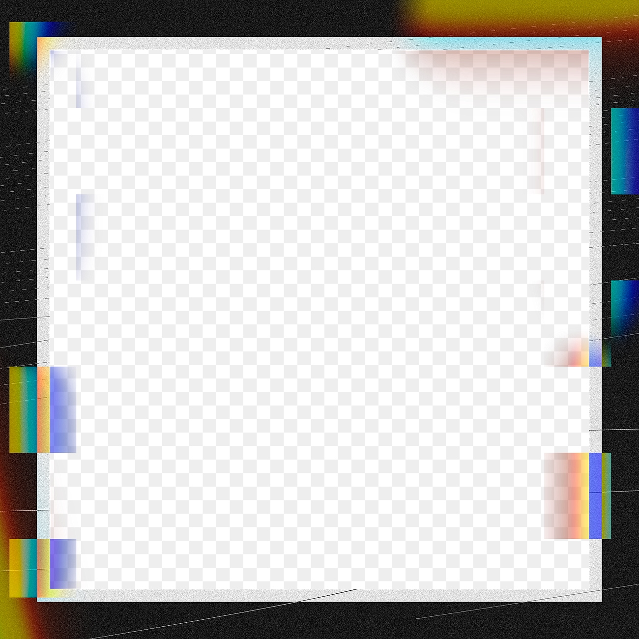 Square frame png glitch effect | Premium PNG - rawpixel