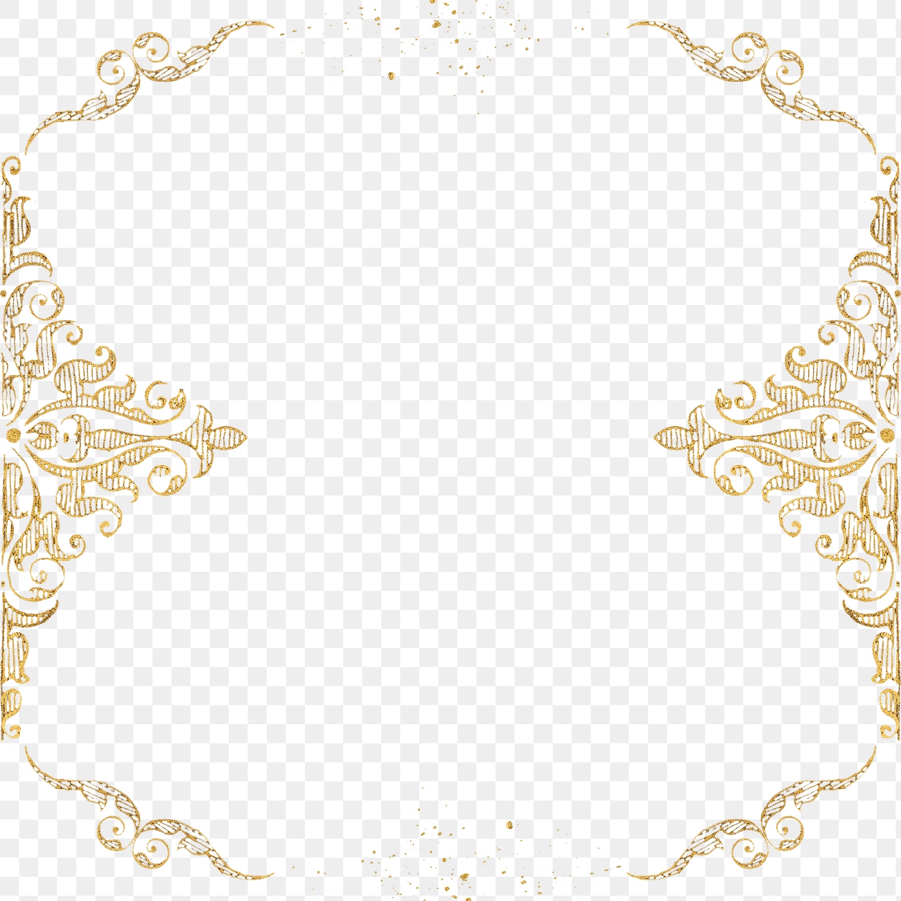 Gold filigree frame border png | Premium PNG - rawpixel